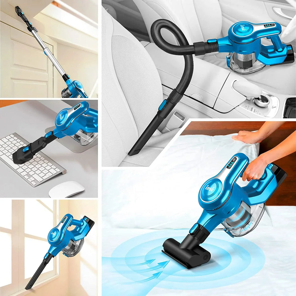 Cordless Vacuum Cleaner, 10-in-1 30Kpa Powerful Cordless Stick Vacuum with Pet Hair Tool, Rechargeable Cordless Vacuum 45min Runtime, Lightweight Vacuum Cleaners for Home Carpet Floor Pet Hair