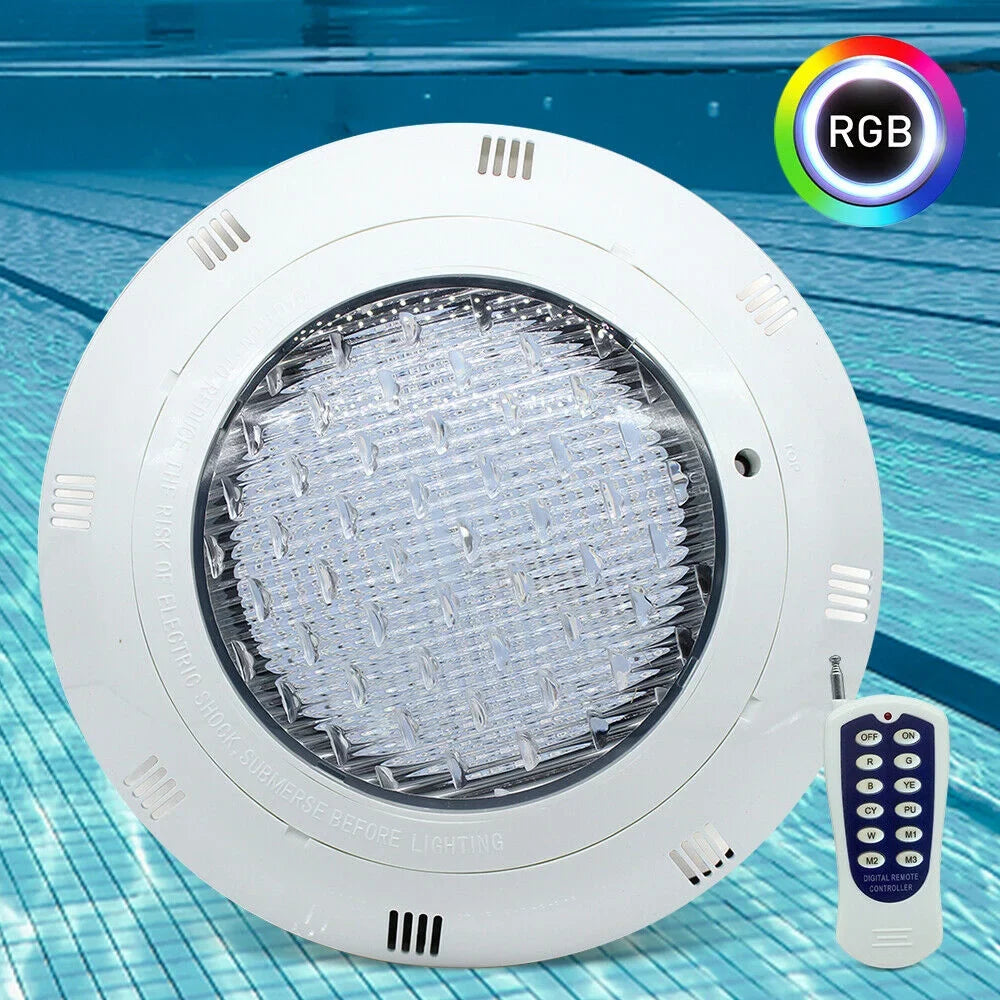 Fichiouy   Light Pool Lamp 7Color Fountain Swimming Pool Lights  Waterproof Lamp with Remote  36W