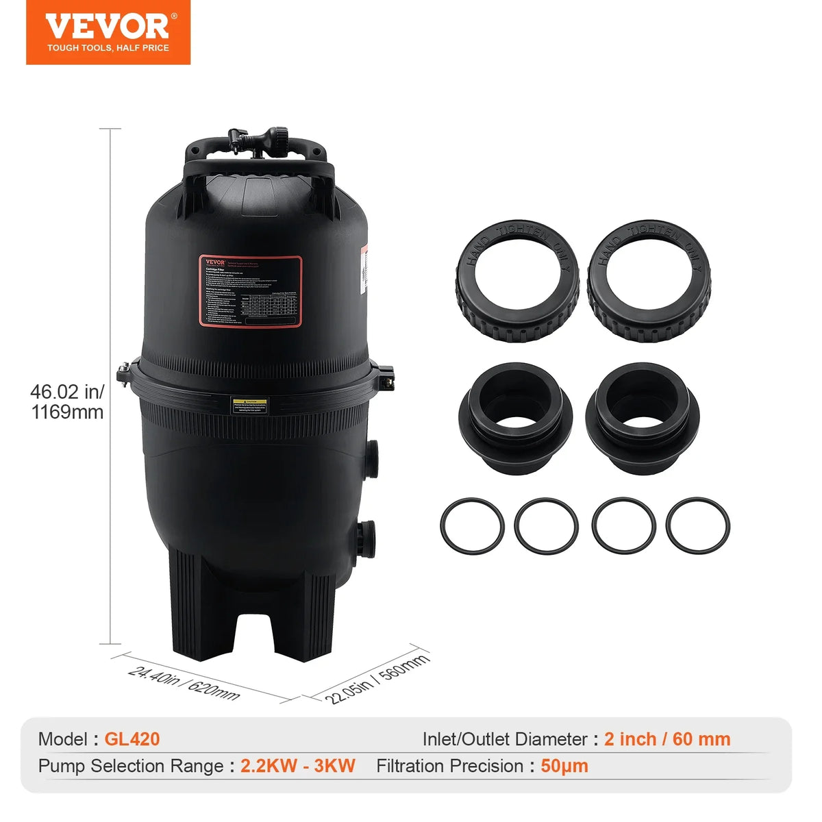 425Sq.Ft Pool Cartridge Filter In/Above Ground Swimming Pool Filtration