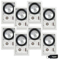 SpeakerCraft  Three - In-Wall or Ceiling Speaker Includes White Grill - (Multipack of 4 pair, 8 speakers total)