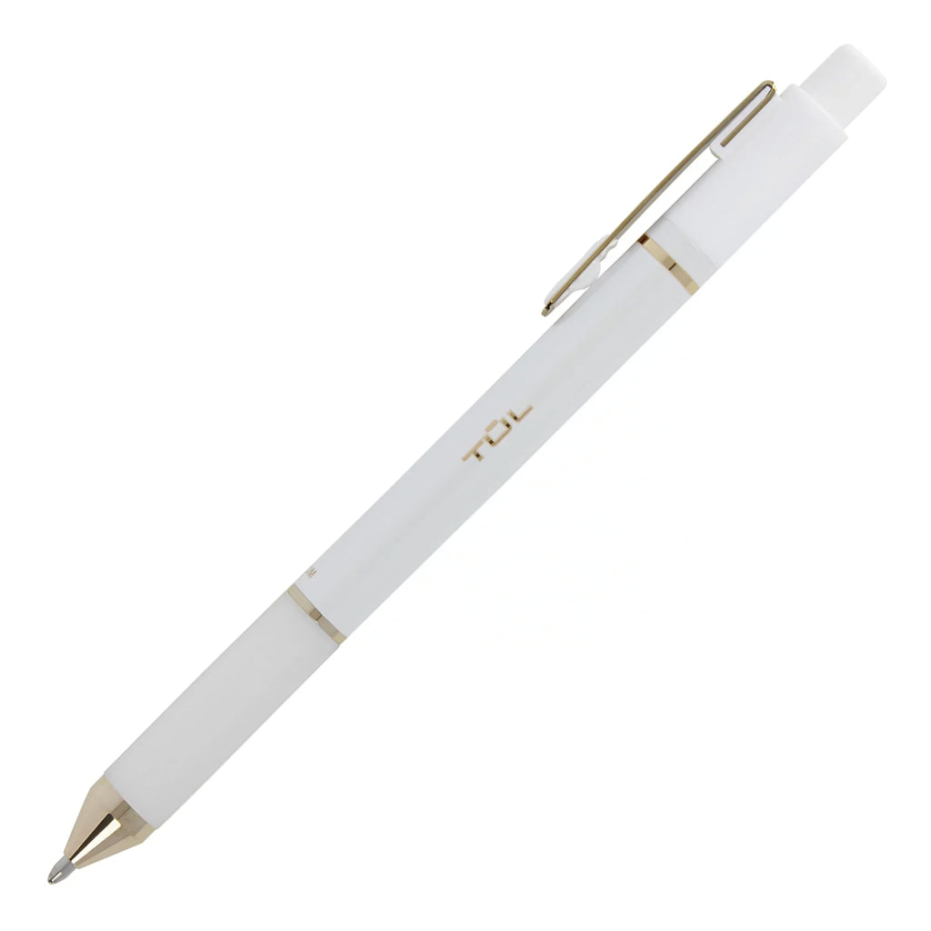 ®  Series Retractable Ballpoint Pens, Medium Point, 1.0 mm, Pearl White Barrel, Black Ink, Pack Of 12 Pens