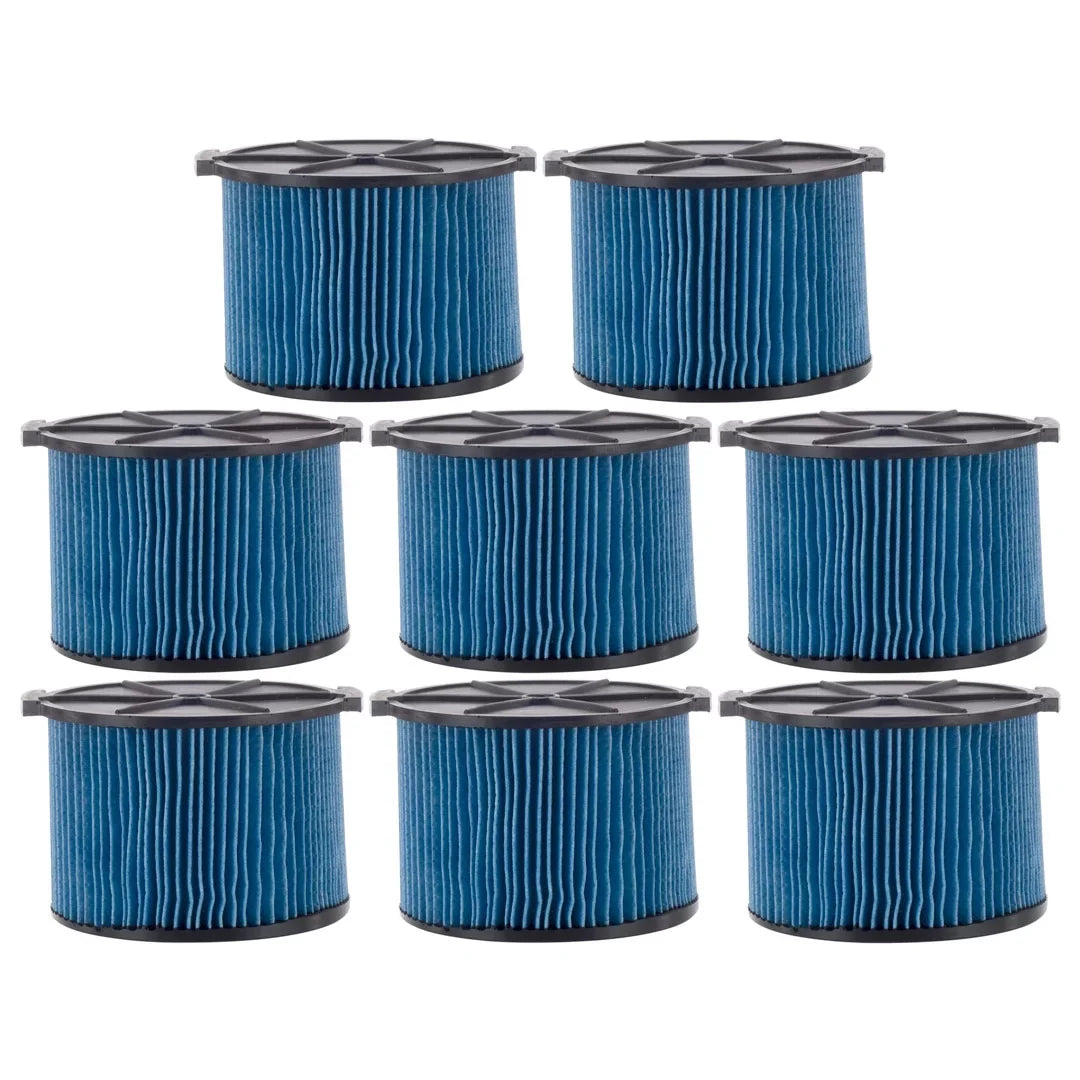 8 Pack  3-Layer Fine Dust Cartridge Filter Replacement Part 26643 Compatible with  3-4.5 Gallon Wet & Dry Portable Vacuums