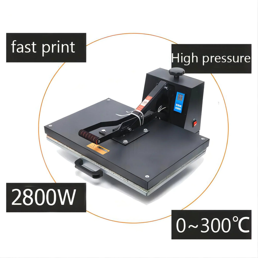 Anqidi 16" x 24" Clamshell Heat Press Machine -shirt Digital Sublimation Transfer Printer 0~250℃ Time  Pressure Adjustable