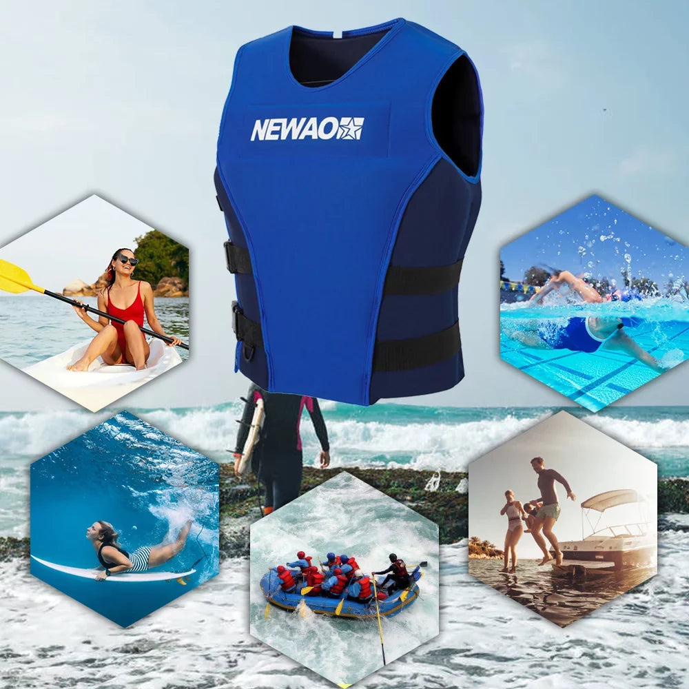 Jacket, Neoprene Safety Float Suit for Sailing and Water Skiing