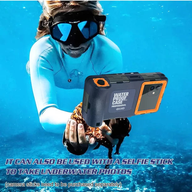 UrbanX Professional [15m/50ft] Swimming Diving Surfing Snorkeling Photo Video Waterproof Protective Case Underwater Housing for Ulefone Armor  And all Phones Up to 6.9 Inch  with Lanyard