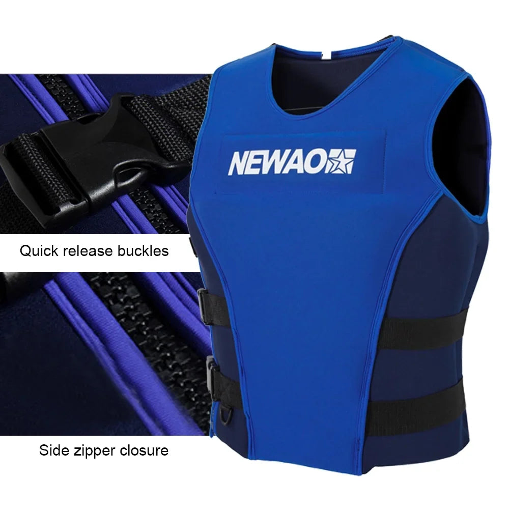 Jacket, Neoprene Safety Float Suit for Sailing and Water Skiing