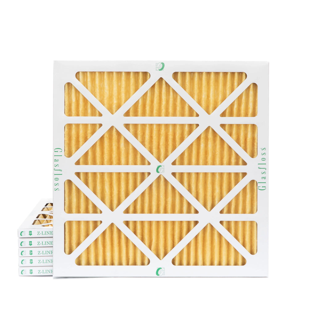 6 Pack of 14x14x1  11 Pleated Air Filters by Glasfloss. Actual Size: 13-1/2 x 13-1/2 x 7/8