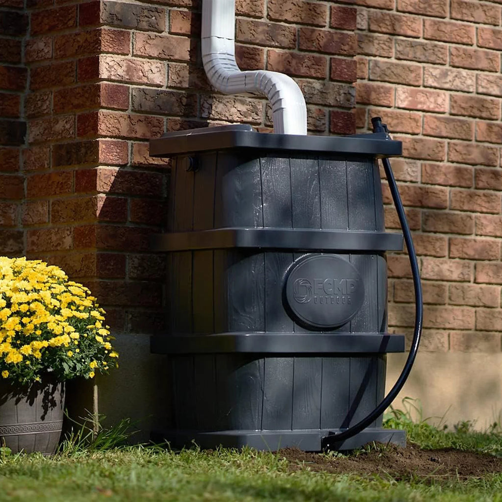 Outdoor - Home Outdoor Wood Grain Rain Water Catcher Barrel