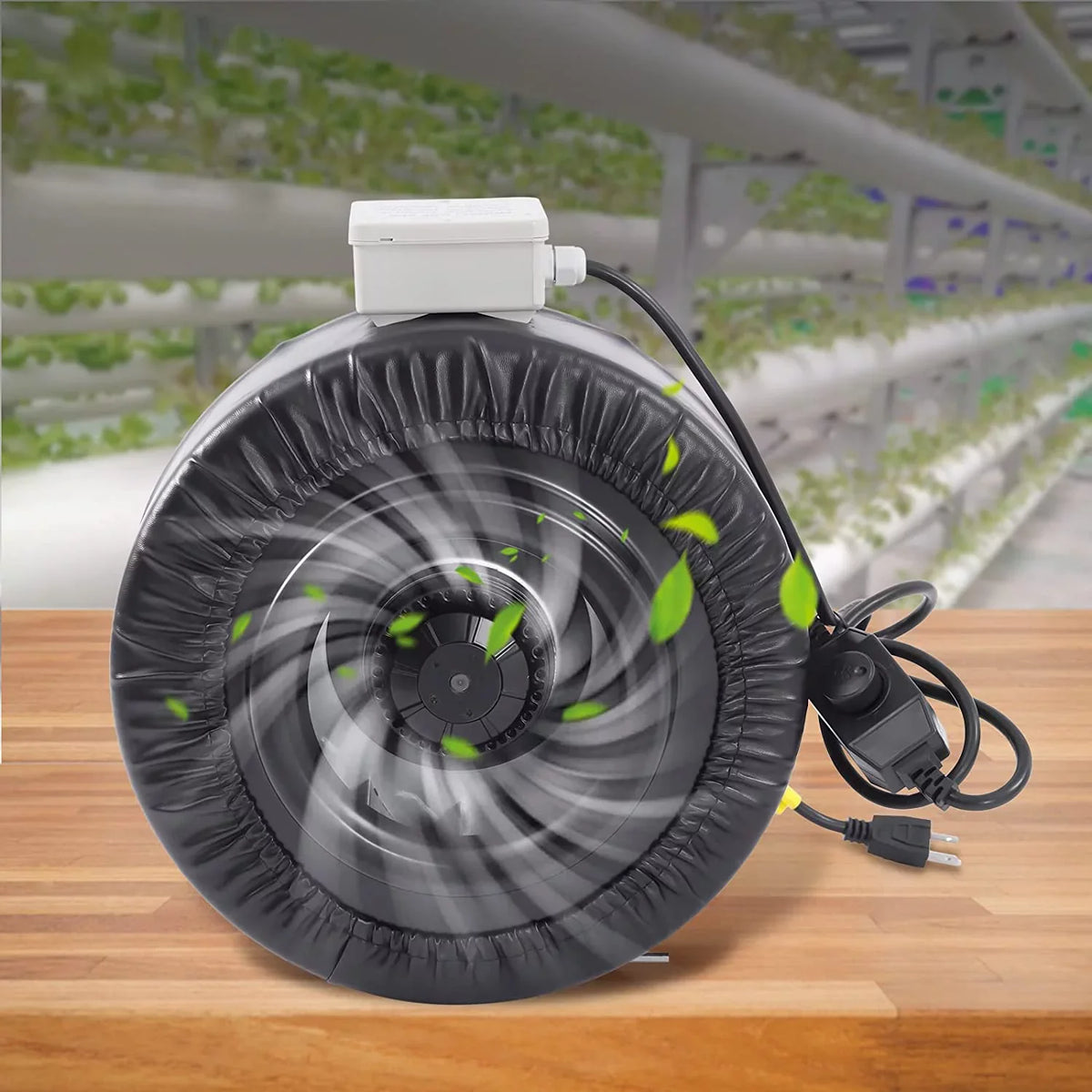 Grow Tent Fan 8 Inch Inline Fan Industrial Grade Duct Exhaust Fan Combinable with  Filter & Carbon Filter Powerful Booster Fanwith Speed Controller