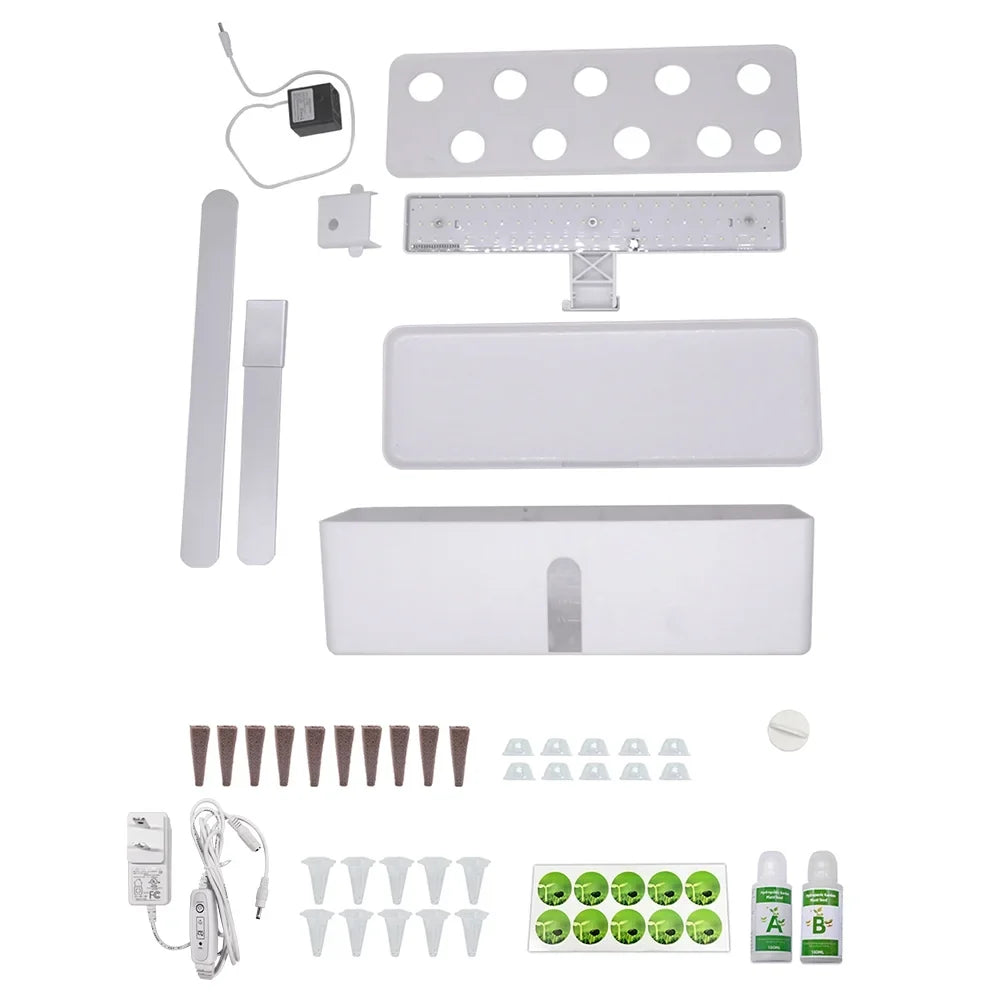 Pinnaco  Hydroponic Indoor Garden Kit with Smart Timing and Adjustable Height – Perfect for Home, Office, and Kitchen