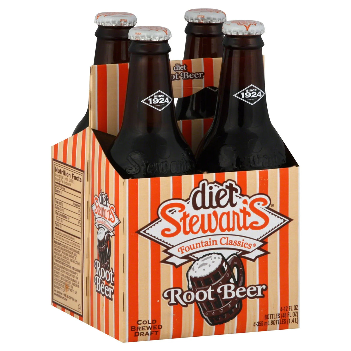 Stewarts Diet Root Beer-355Ml  24 Bottles