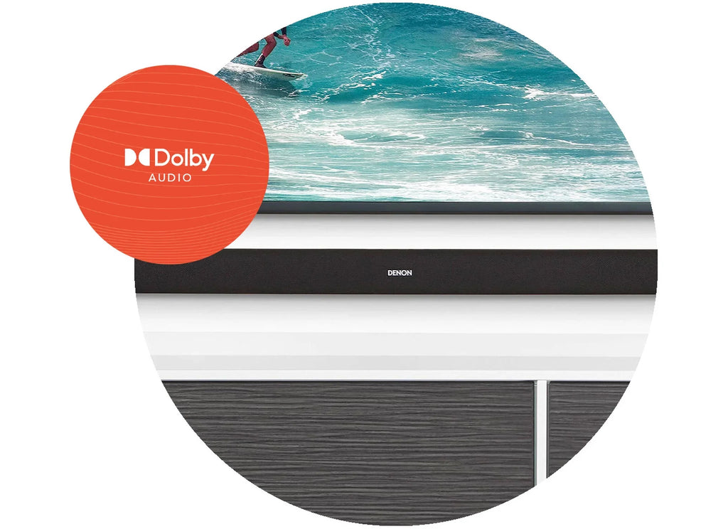 Denon - Bluetooth Sound Bar and Subwoofer with an Additional 1 Year Extended Amber Protection (2020)