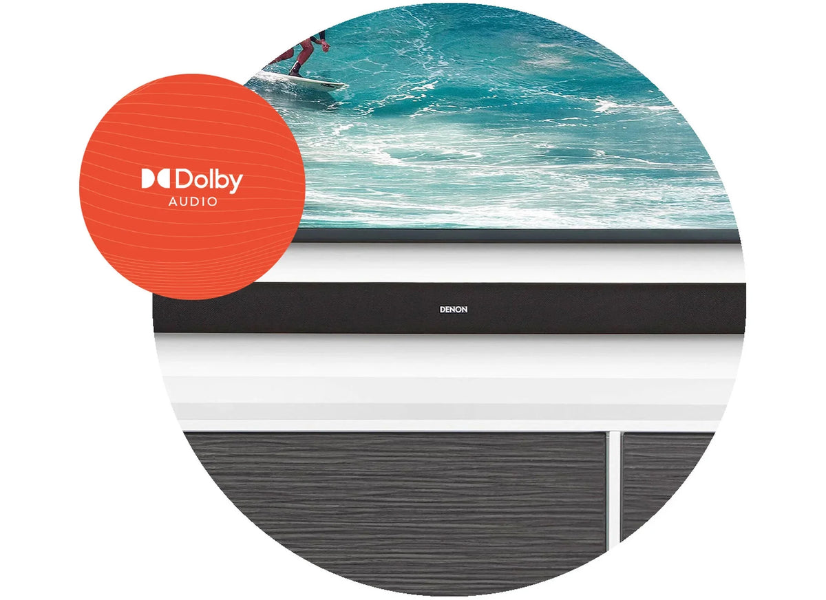 Denon - Bluetooth Sound Bar and Subwoofer with an Additional 1 Year Extended Amber Protection (2020)