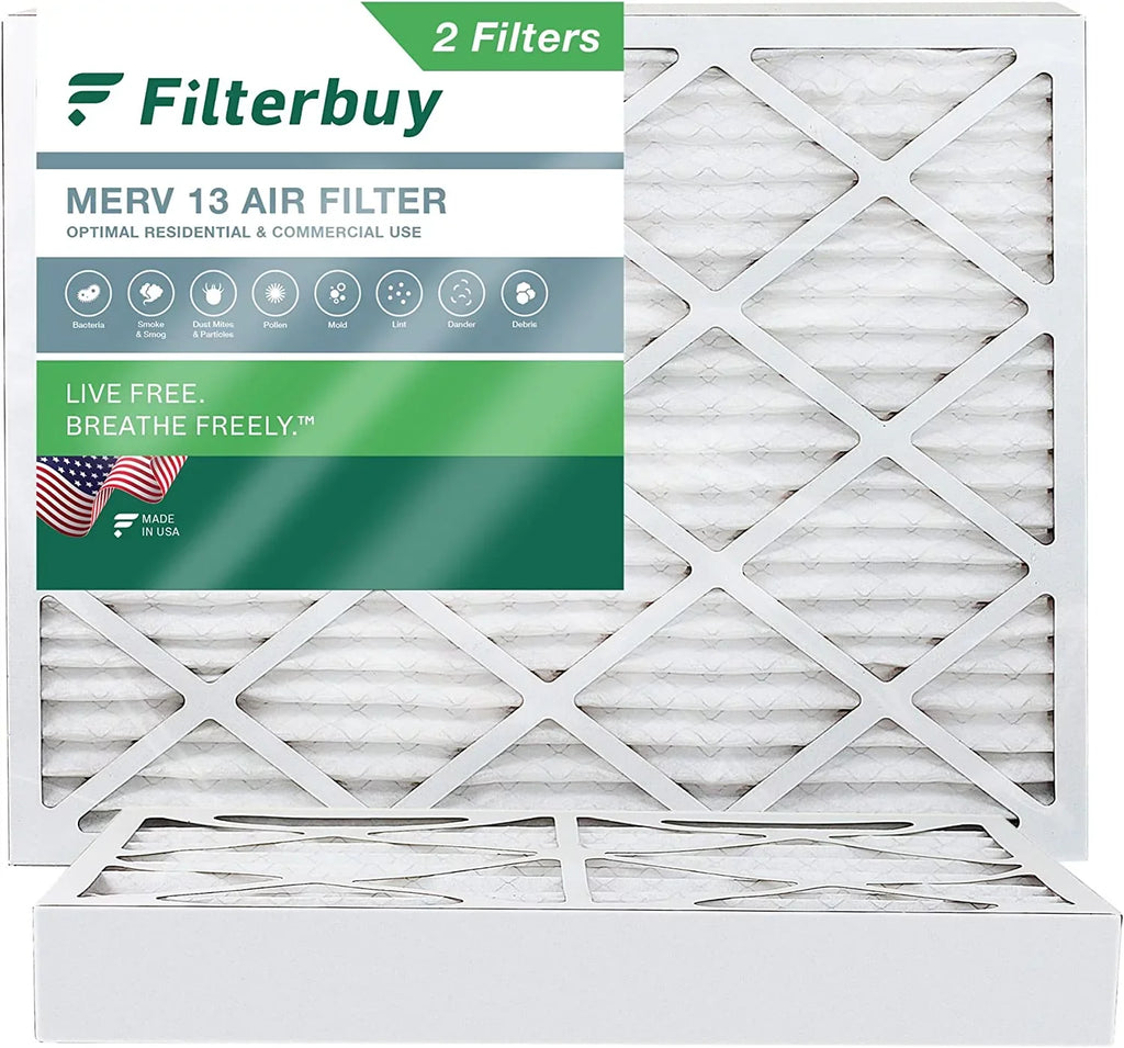 Filterbuy 12x18x4  13 Pleated   Furnace Air Filters (2-Pack)