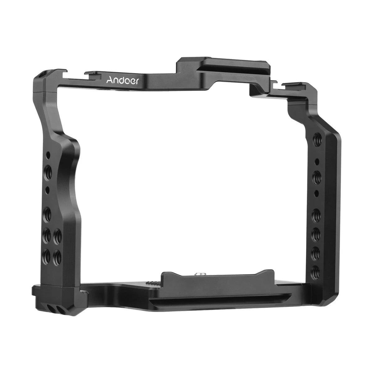 Andoer Camera Cage Aluminum Alloy Video Cage with Dual Cold Shoe Mounts Numerous 1/4 Inch Threads Replacement for Sony / / /  /  /