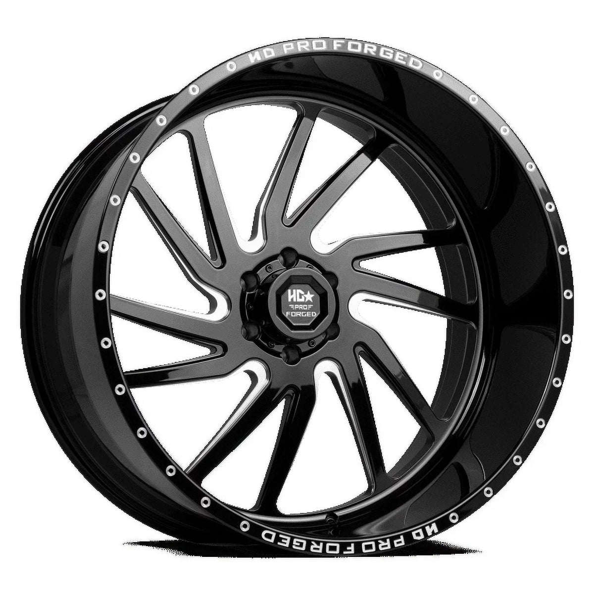 1  22X12 8X165 -44ET 122.1CB Gloss Black Milled Wheel
